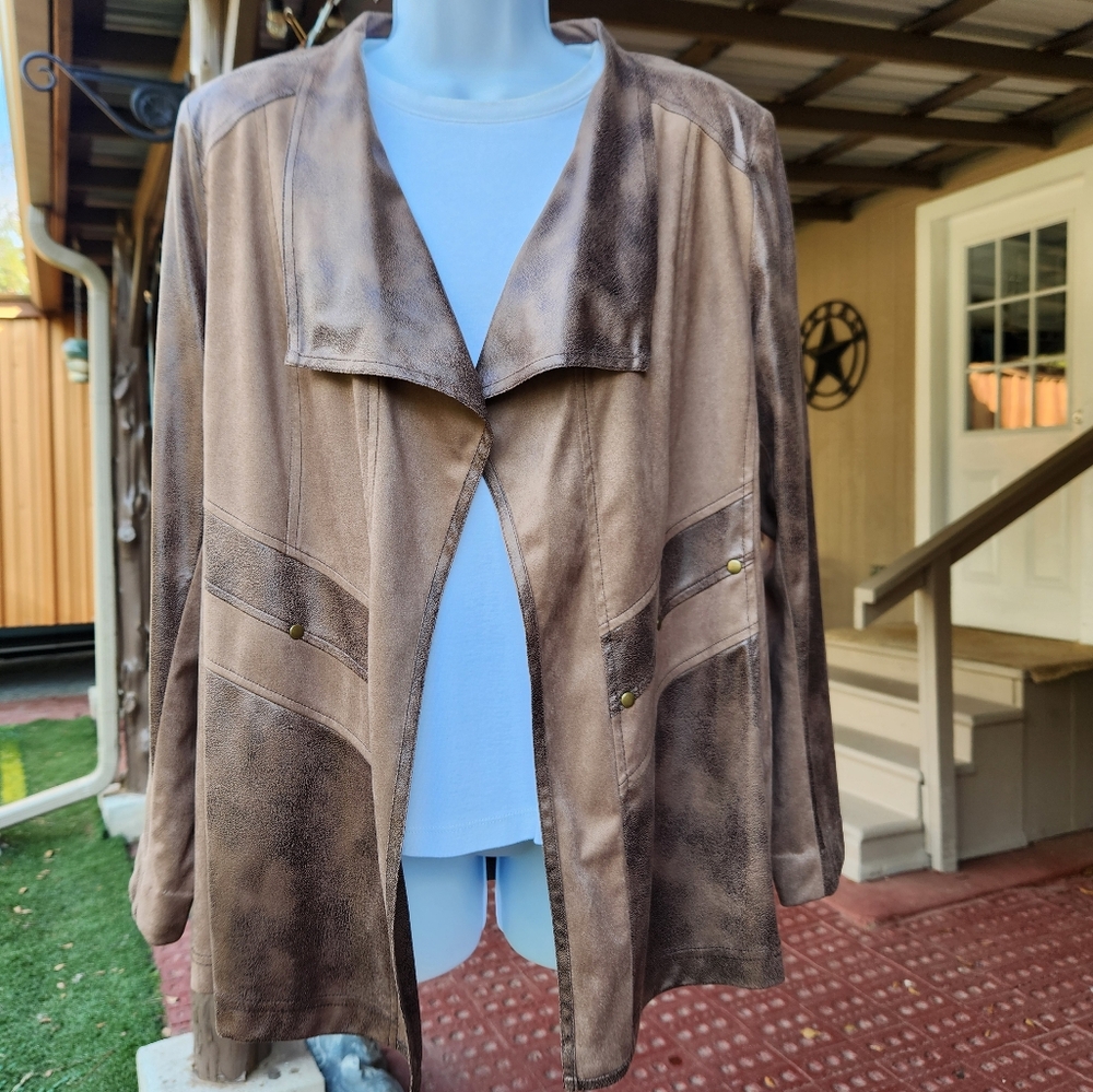 Allison Daley Jacket, two-toned Brown, size 12, Jacket